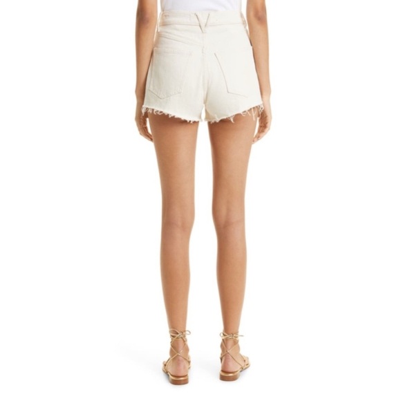 Veronica Beard Timmi Cutoff Shorts Size 30 / 10 Ecru High Rise Designer Summer - Picture 2 of 16